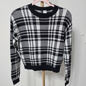H&M Checkered/Plaid‎ Sweater XS